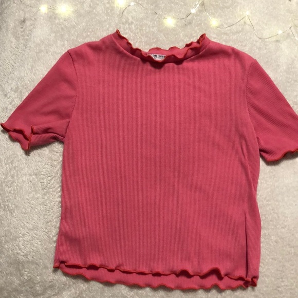 Zara hot pink crop turtleneck ❤️ - Picture 1 of 2